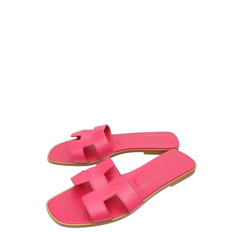 Hermes Oran Sandals Rose Sorbet 